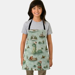 Christmas Nessie Loch Ness Monster Cosy Cryptids Apron
