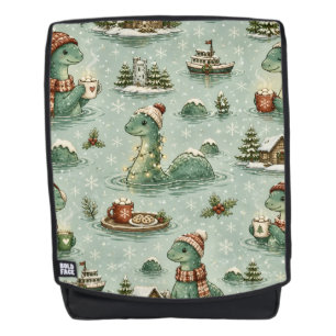 Christmas Nessie Loch Ness Monster Cosy Cryptids  Backpack