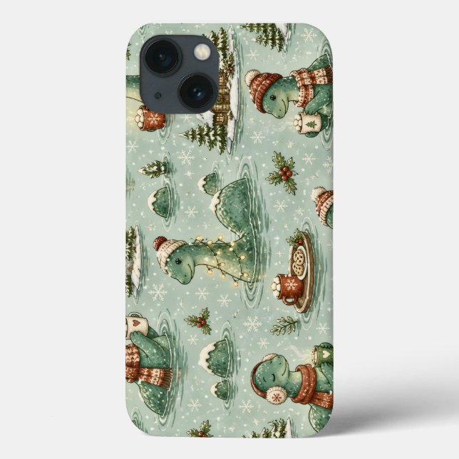 Christmas Nessie Loch Ness Monster Cosy Cryptids  Case-Mate iPhone Case (Back)