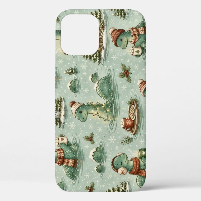 Christmas Nessie Loch Ness Monster Cosy Cryptids  Case-Mate iPhone Case (Back)