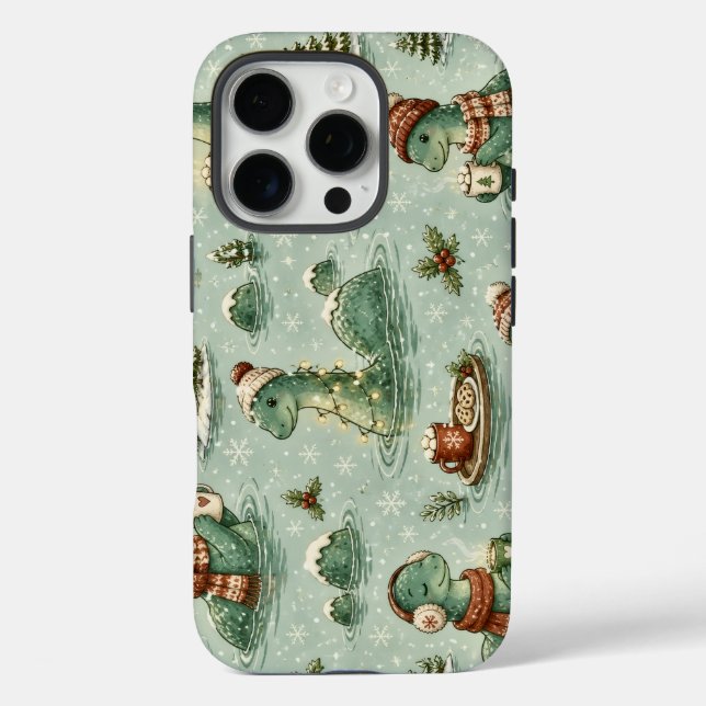 Christmas Nessie Loch Ness Monster Cosy Cryptids  Case-Mate iPhone Case (Back)