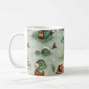 Christmas Nessie Loch Ness Monster Cosy Cryptids Coffee Mug