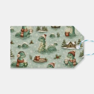 Christmas Nessie Loch Ness Monster Cosy Cryptids  Gift Tags