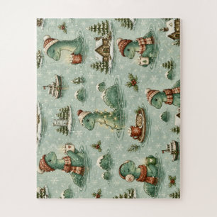 Christmas Nessie Loch Ness Monster Cosy Cryptids Jigsaw Puzzle