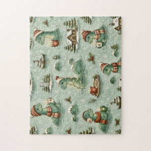 Christmas Nessie Loch Ness Monster Cosy Cryptids  Jigsaw Puzzle