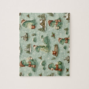 Christmas Nessie Loch Ness Monster Cosy Cryptids Jigsaw Puzzle
