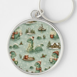 Christmas Nessie Loch Ness Monster Cosy Cryptids Key Ring