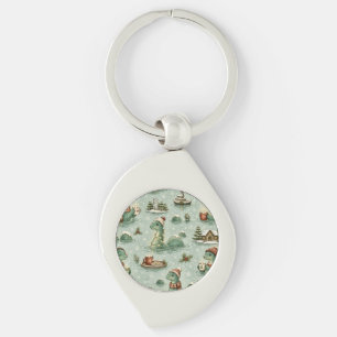 Christmas Nessie Loch Ness Monster Cosy Cryptids Key Ring