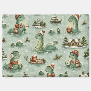 Christmas Nessie Loch Ness Monster Cosy Cryptids Magnet