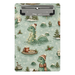 Christmas Nessie Loch Ness Monster Cosy Cryptids  Mini Clipboard
