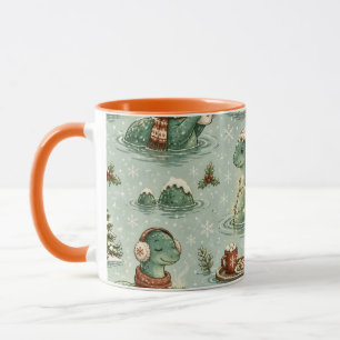 Christmas Nessie Loch Ness Monster Cosy Cryptids Mug