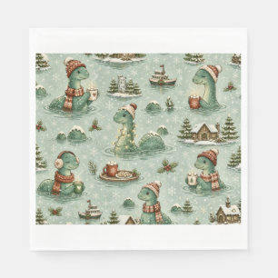 Christmas Nessie Loch Ness Monster Cosy Cryptids Napkin