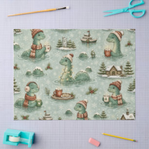 Christmas Nessie Loch Ness Monster Cosy Cryptids  Tissue Paper