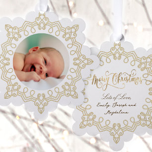 christmas new baby tree decoration card