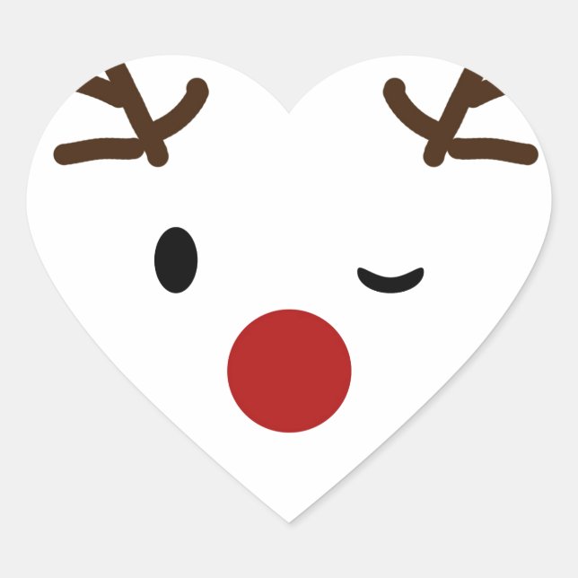 christmas new design heart sticker (Front)