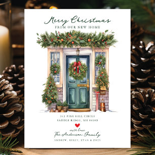 Christmas New Home Moving Announcement Postcard