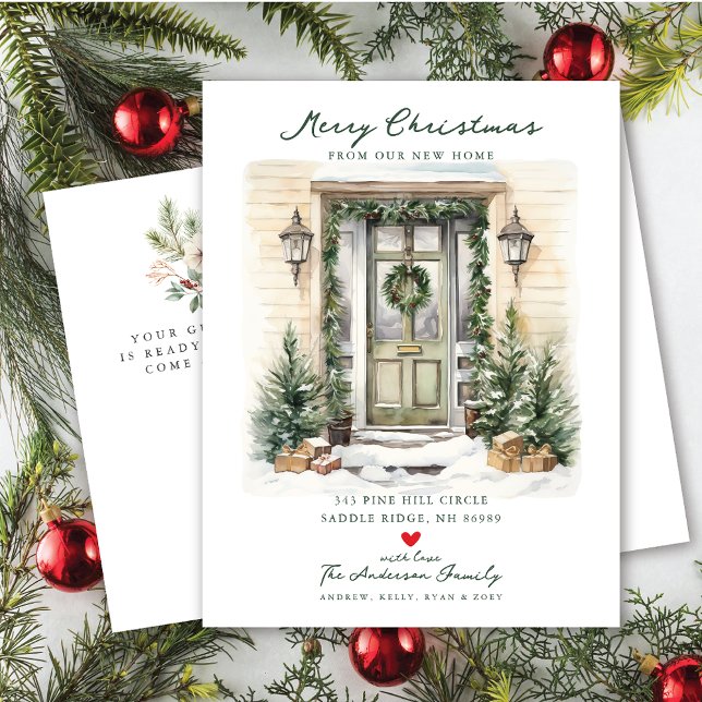 Christmas New Home Moving  Announcement Postcard (Creator Uploaded)