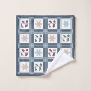 Christmas, new year, deer bath towel set