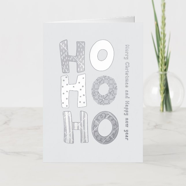 Christmas & New year Folded Foil Greeting Card (Front)