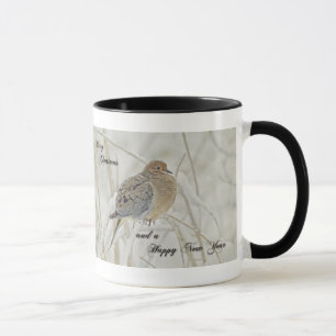 Christmas & New Year Greeting - Mourning Dove Mug
