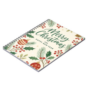 Christmas & New Year Holiday Card Notebook