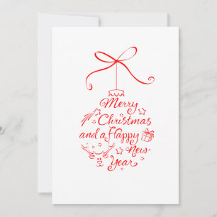 Christmas & New Year lettering Christmas Holiday Card