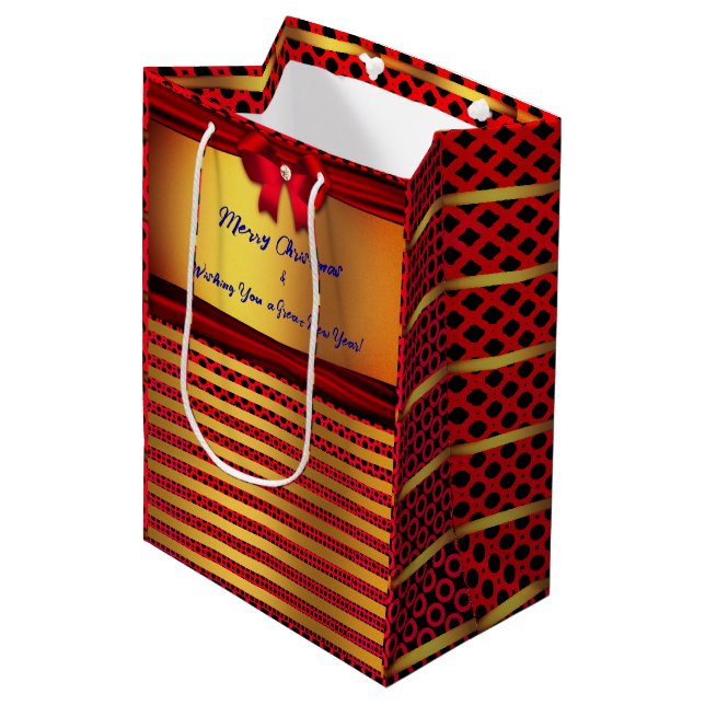Christmas -  New Year Medium Gift Bag (Front Angled)