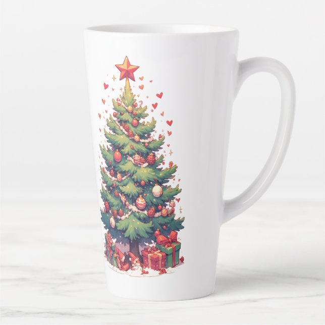 Christmas, New Year, Santa Claus Latte Mug (Right)