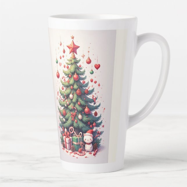 Christmas, New Year, Santa Claus Latte Mug (Right)