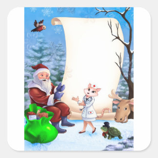 Christmas New Year stickers for  a nurse.