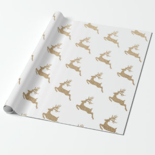 Christmas New Year Vip Deer White Cardboard Wrapping Paper