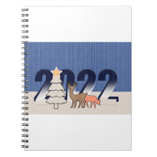 Christmas New Year's Day Christmas Tree Deer 2 Notebook