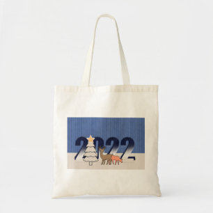 Christmas New Year's Day Christmas Tree Deer 2 Tote Bag