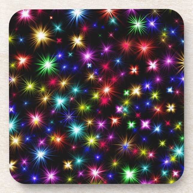 Christmas, New Year's Day Colourful Lights-27317 Coaster (Front)