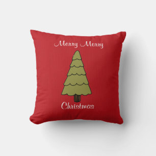 Christmas & New Years Reversible Red Throw Pillow