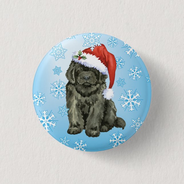 Christmas Newfoundland 3 Cm Round Badge (Front)