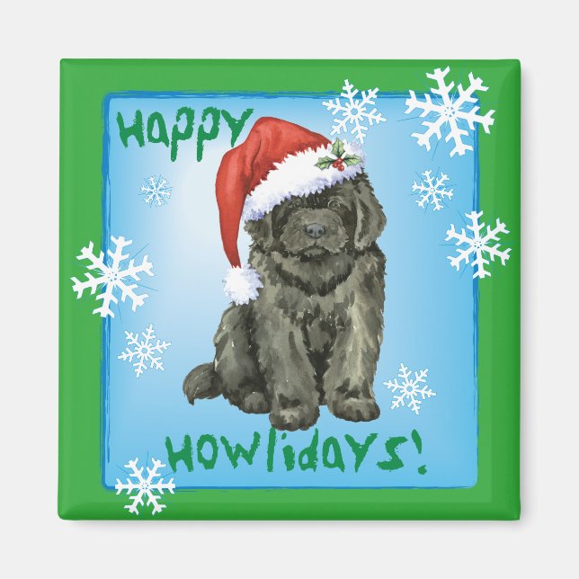 Christmas Newfoundland Magnet (Front)
