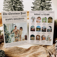 Christmas Newspaper Year in Review Family Photo
