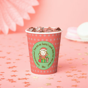 Christmas Nice List Kids Gift From Santa Clause Paper Cups