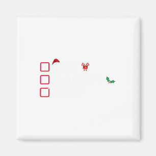 Christmas Nice Naughty Bruh Funny Xmas List Women  Magnet