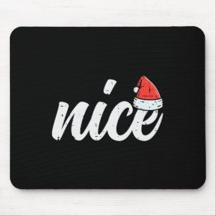Christmas Nice Naughty Couple Funny Xmas Matching Mouse Pad
