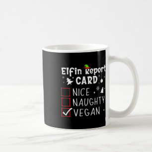 Christmas Nice Naughty Funny Xmas List Vegan Funny Coffee Mug