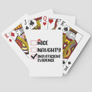 Christmas Nice Naughty Insufficient Evidence  Playing Cards