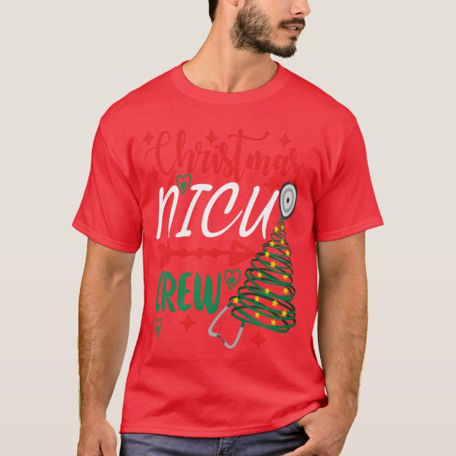 Christmas Nicu Crew Christmas retro T-Shirt (Front)