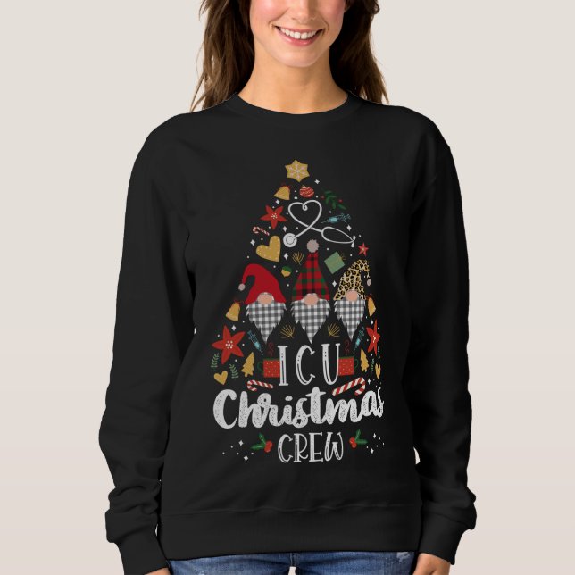 Christmas NICU Crew Nurse Doctor Tech Neonatal ICU Sweatshirt (Front)