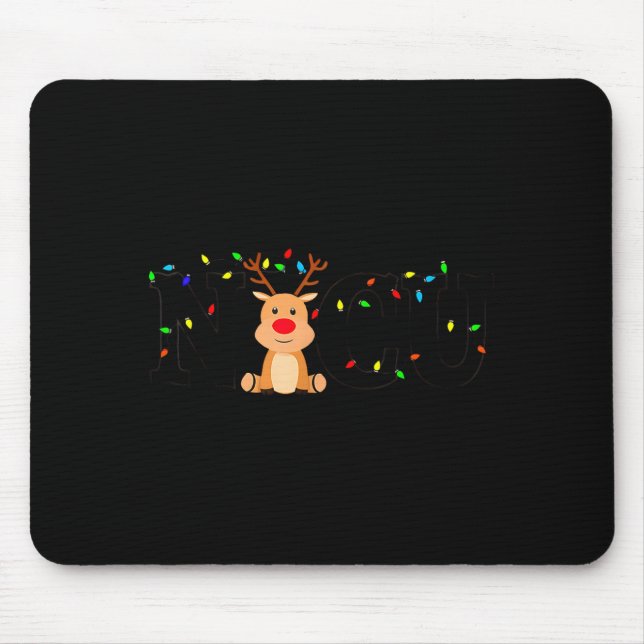 Christmas Nicu Nurse Crew Santa Reindeer Love Nurs Mouse Pad (Front)