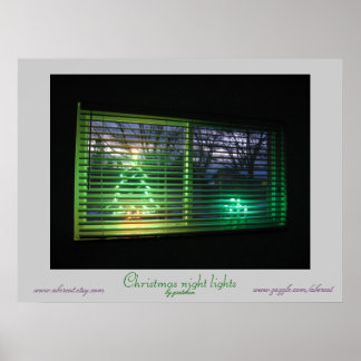 Christmas Night Lights Poster