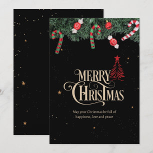 Christmas Night Party Minimalist Christmas Eve  Holiday Card