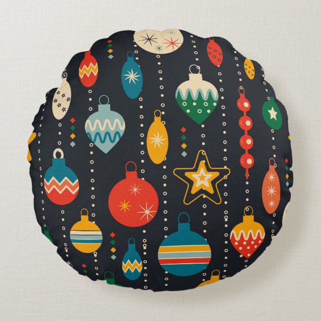 Christmas Night Round Cushion (Front)