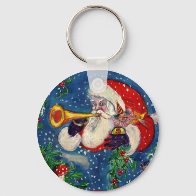 CHRISTMAS NIGHT / SANTA BUGLER KEY RING (Front)